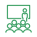 person presenting to crowd icon