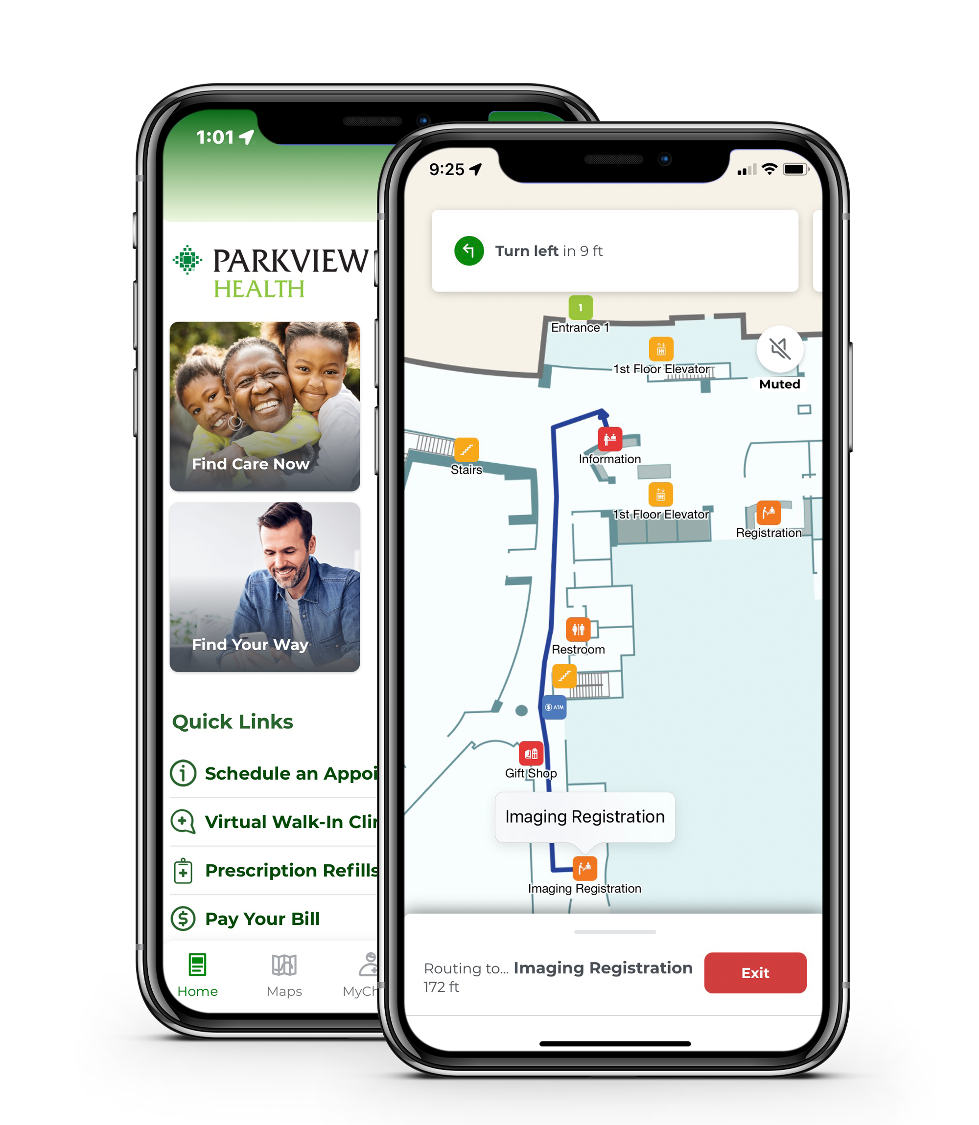 Parkview health app screenshots